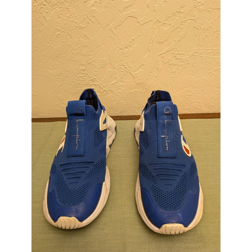 Champion Hyper C Raw Mens Royal Blue Knit Slip On Sneakers size 11